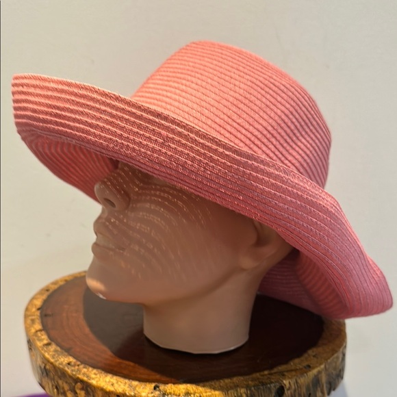 Scala Pink Sun Hat with Wide Brim Summer EUC - Picture 1 of 4